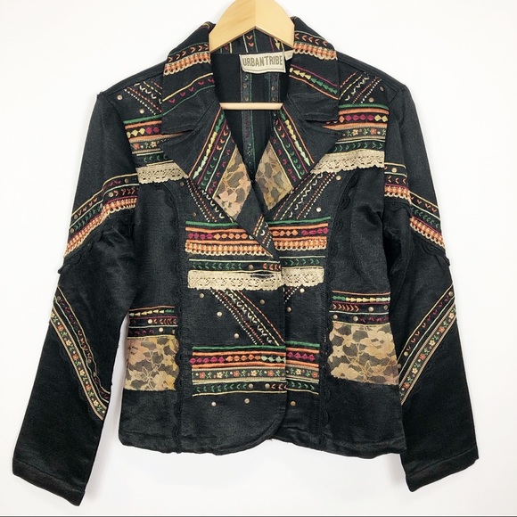 Urban Tribe Jackets & Blazers - Urban Tribe Black Boho Jacket/Blazer Size S
